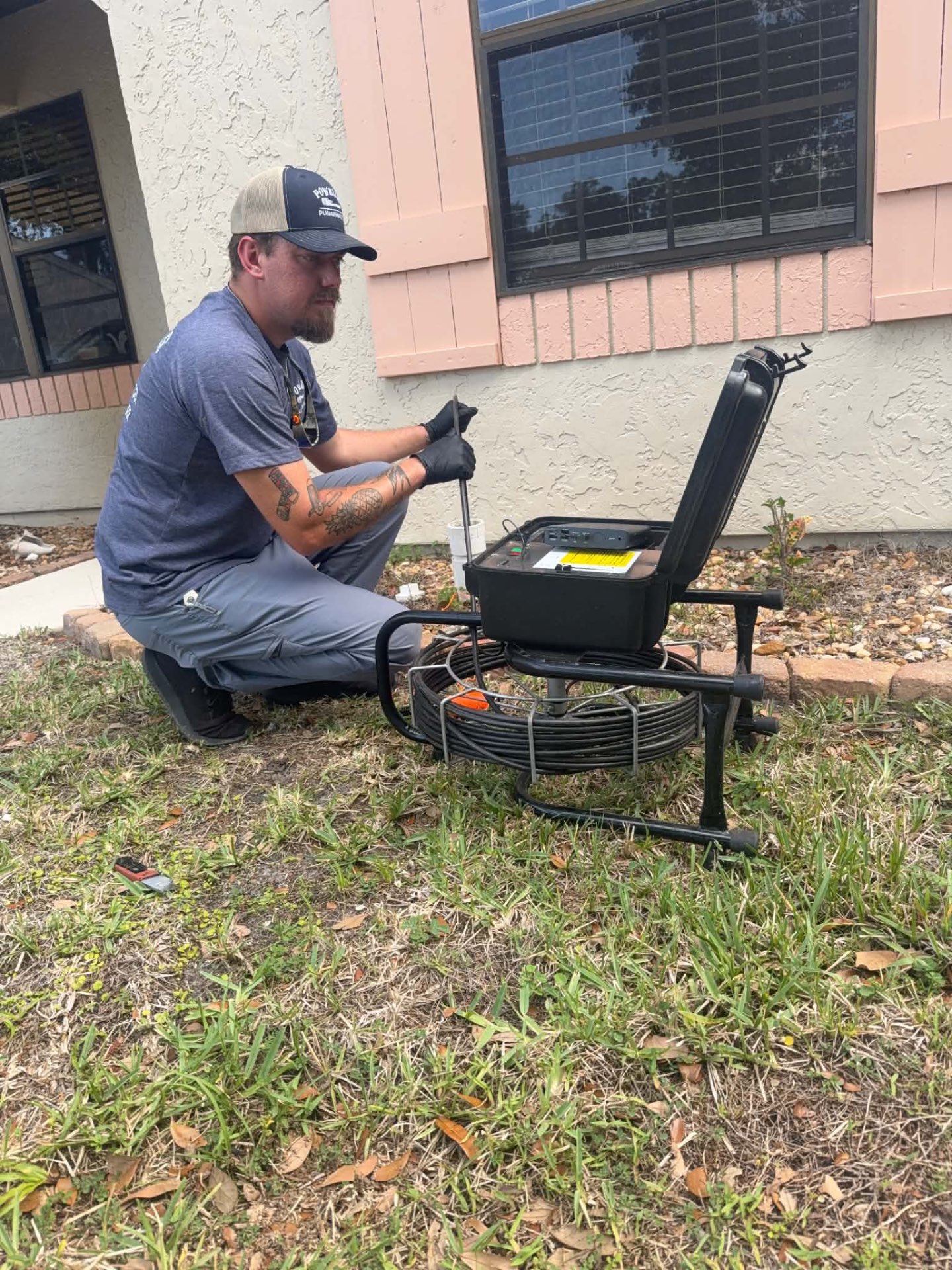 Sewer camera inspection by Powells Plumbing Co